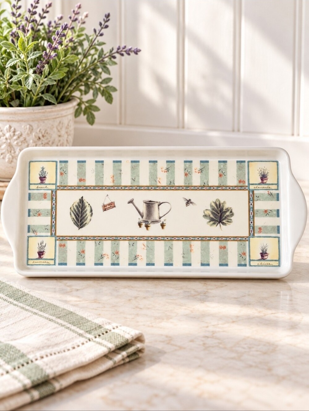 Pfaltzgraff Naturewood Accents Melamine Tidbit Tray 15” x 6.5” 2005
